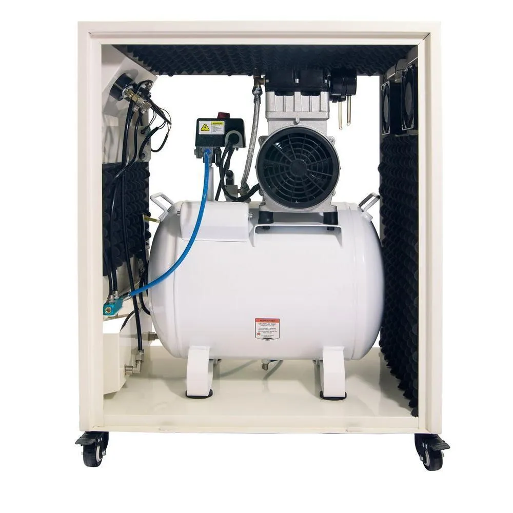 10 gal. 2.0 HP Ultra Quiet and Oil-Free Electric Air Compressor in Sound Proof Cabinet