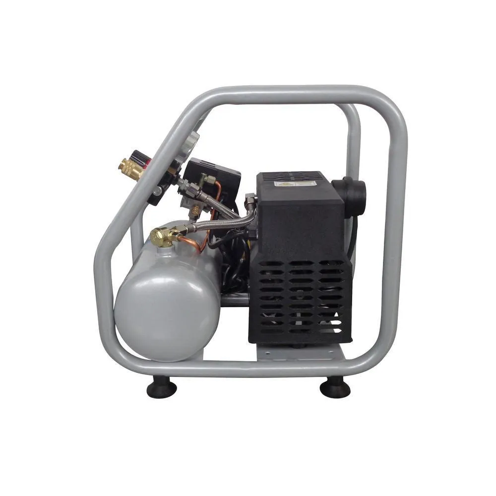 1.0 Gal. Light and Quiet Steel Tank Electric Portable Air Compressor with Panel