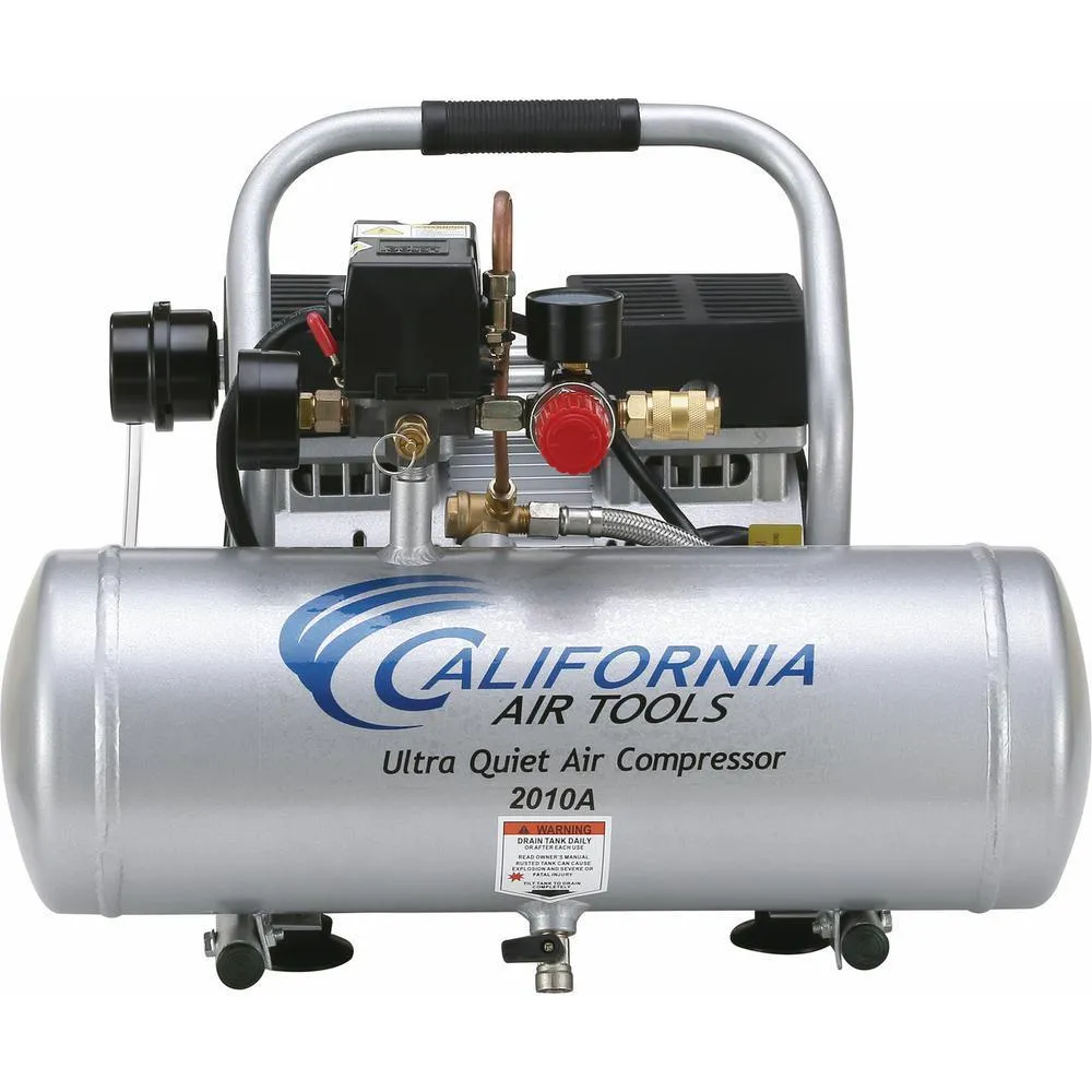 2.0 Gal. 1.0 HP Portable Electric Ultra Quiet, Oil-Free and Aluminum Air Tank Air Compressor with Nail Gun Kit