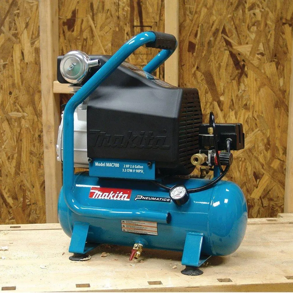 2.6 Gal. 2 HP Portable Electrical Hot Dog Air Compressor
