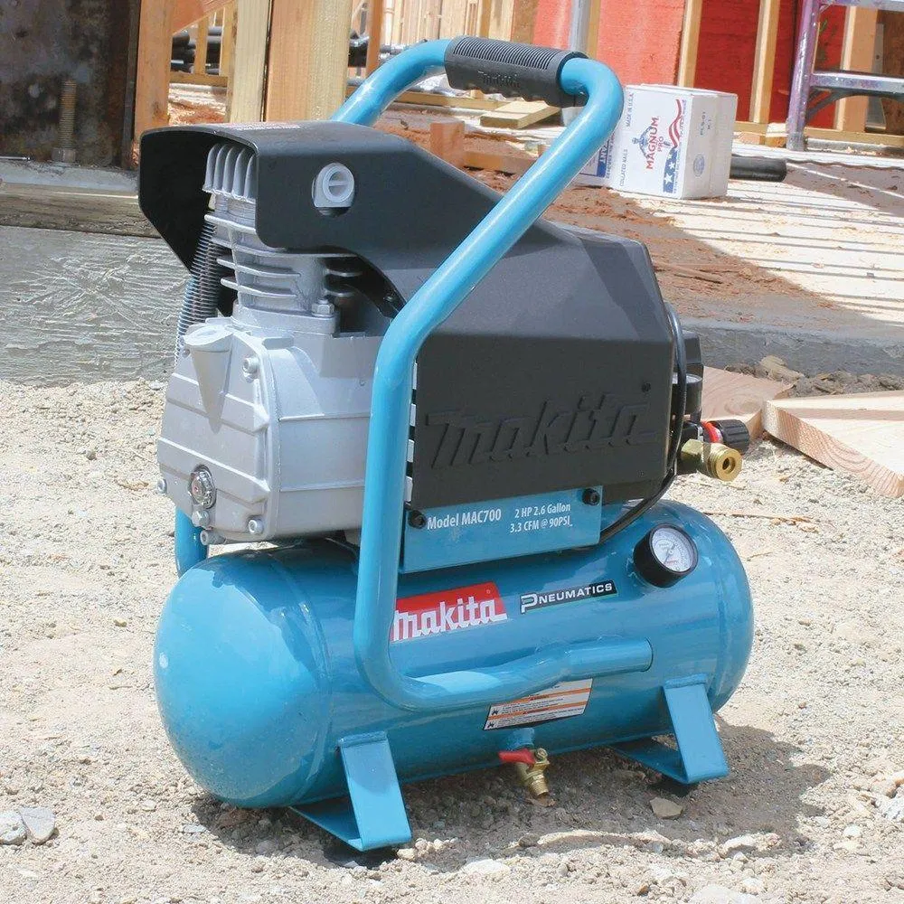 2.6 Gal. 2 HP Portable Electrical Hot Dog Air Compressor