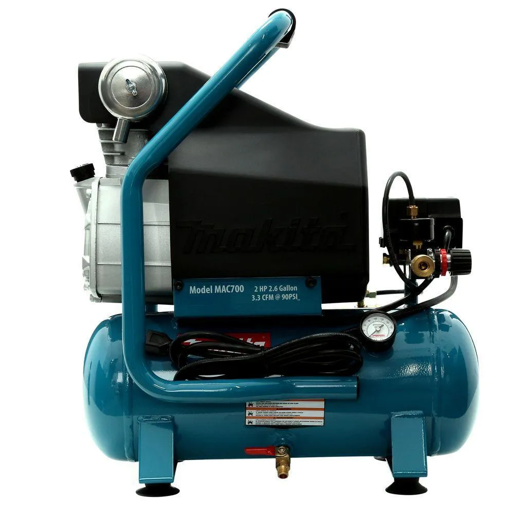 2.6 Gal. 2 HP Portable Electrical Hot Dog Air Compressor