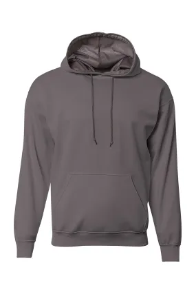 A4 Mens Sprint Tech Fleece Hooded Sweatshirt w/ Pouch Pocket - Graphite Grey
