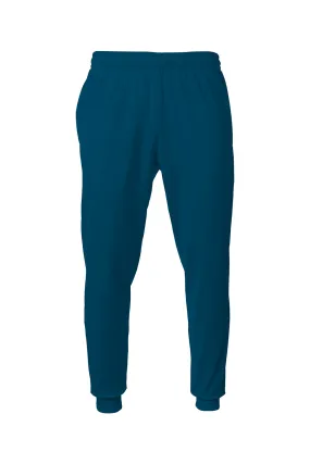 A4 Mens Sprint Tech Fleece Jogger Sweatpants w/ Pockets - Navy Blue