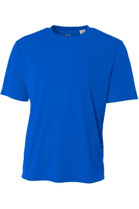 A4 Youth Performance Moisture Wicking Short Sleeve Crewneck T-Shirt - Royal Blue