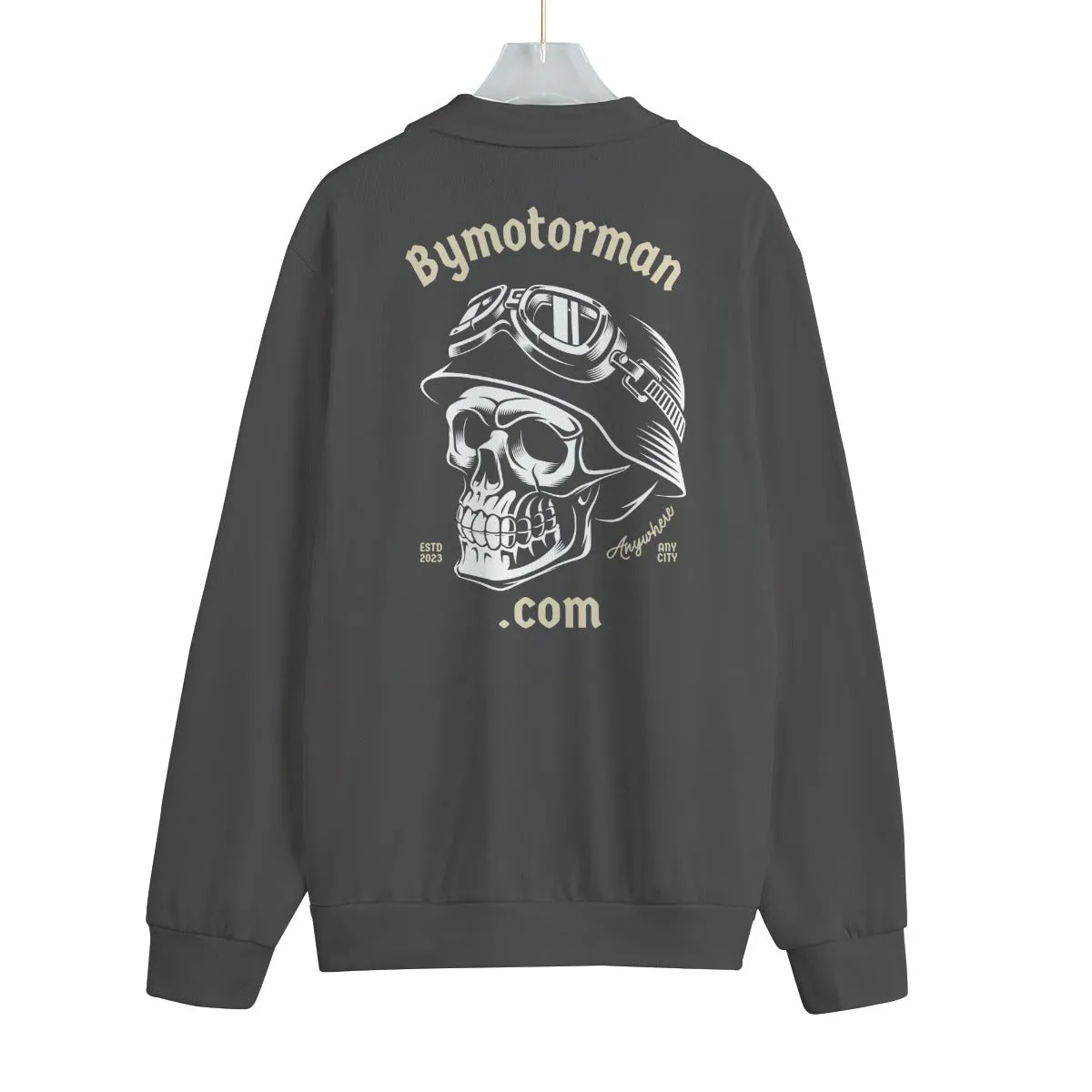 All-Over Print Unisex Stand-up Collar Knitted Fleece Outwear