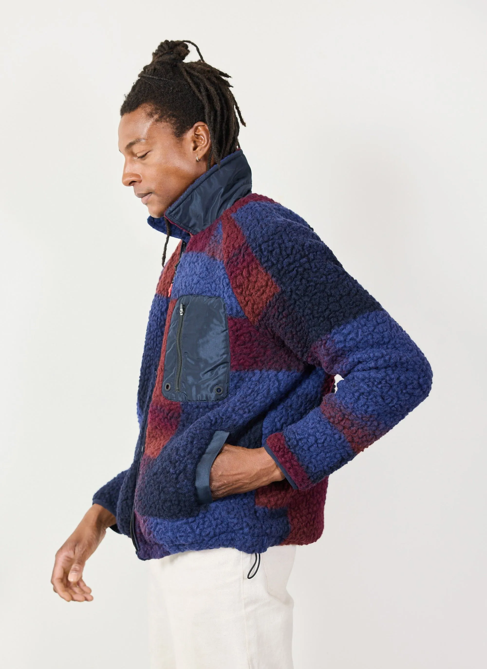 Anderson Tetris Jacket | Fleece | Navy