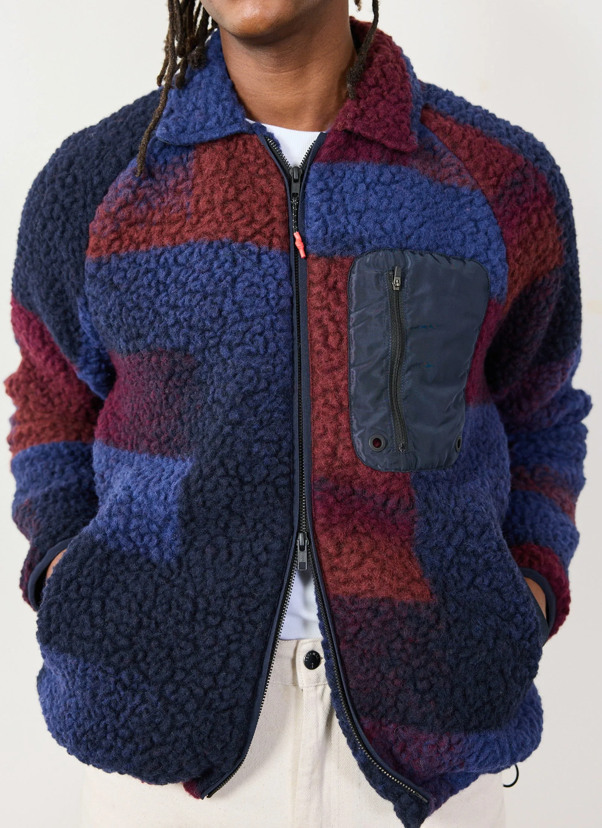 Anderson Tetris Jacket | Fleece | Navy