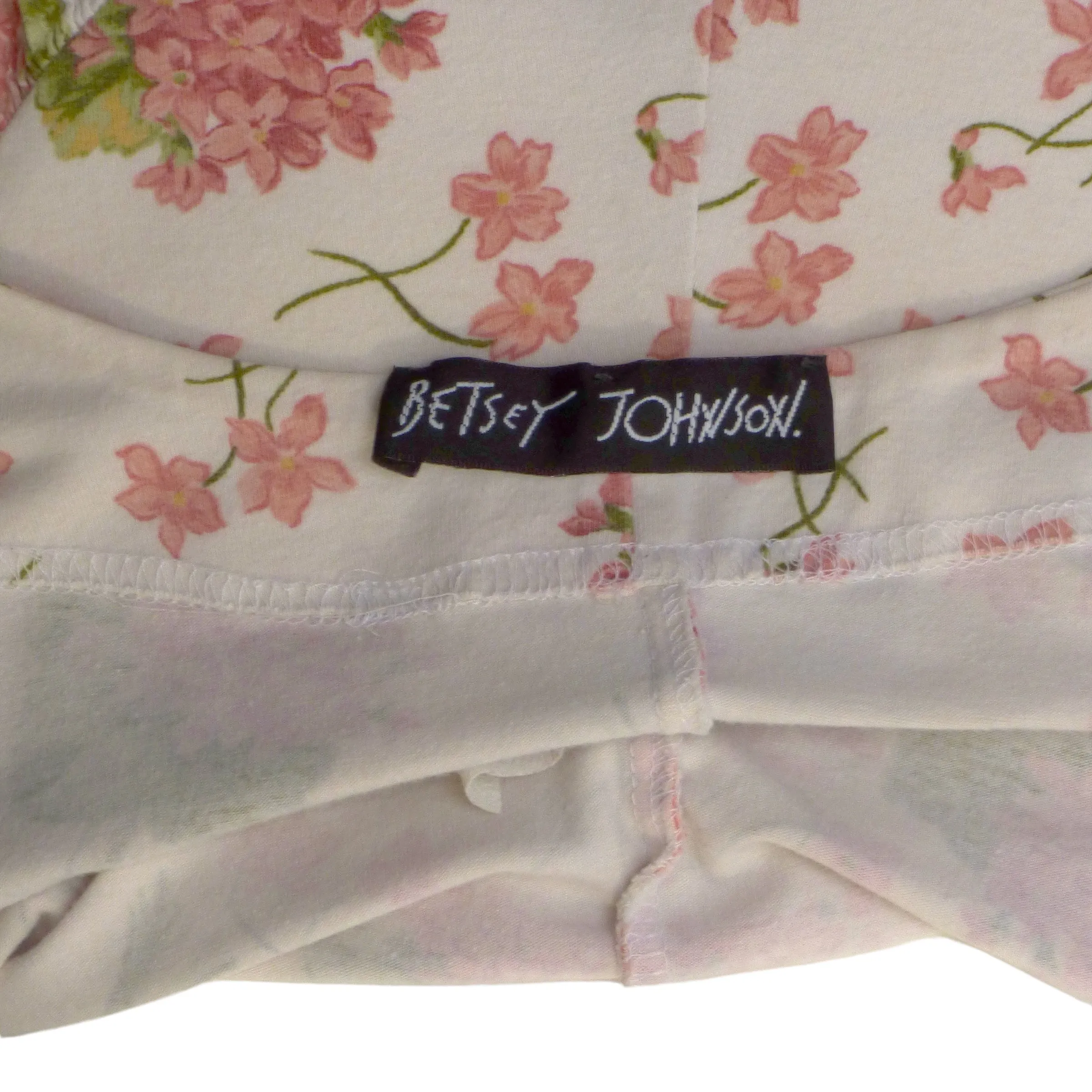 BETSEY JOHNSON- 1980s Cotton Floral Print Dress, Size 6