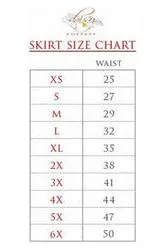 Black & Red Skulls Stretch Lycra Skirt