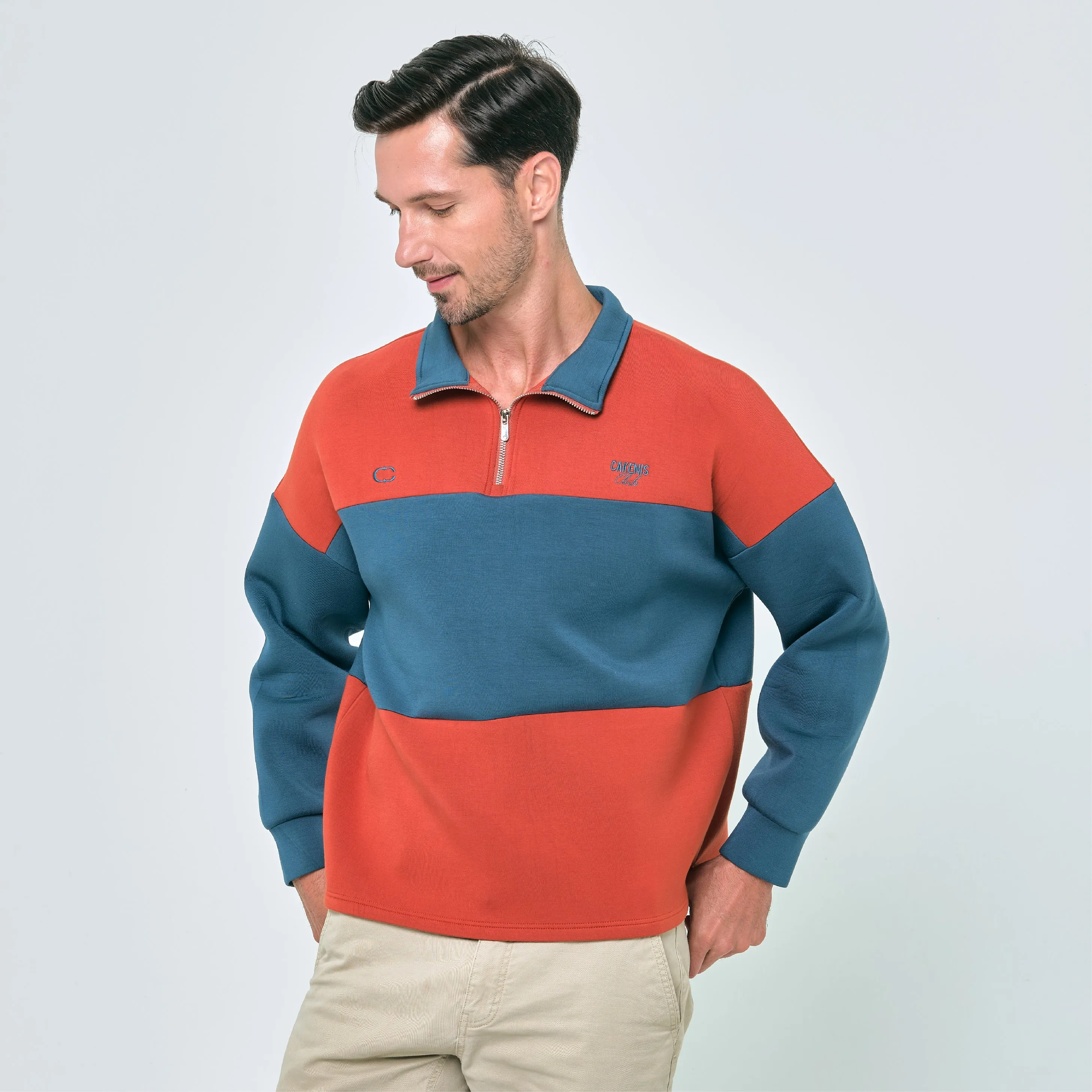 CAKENIS CLUB ACCOLADE UNISEX JUMPER IN ORANGE