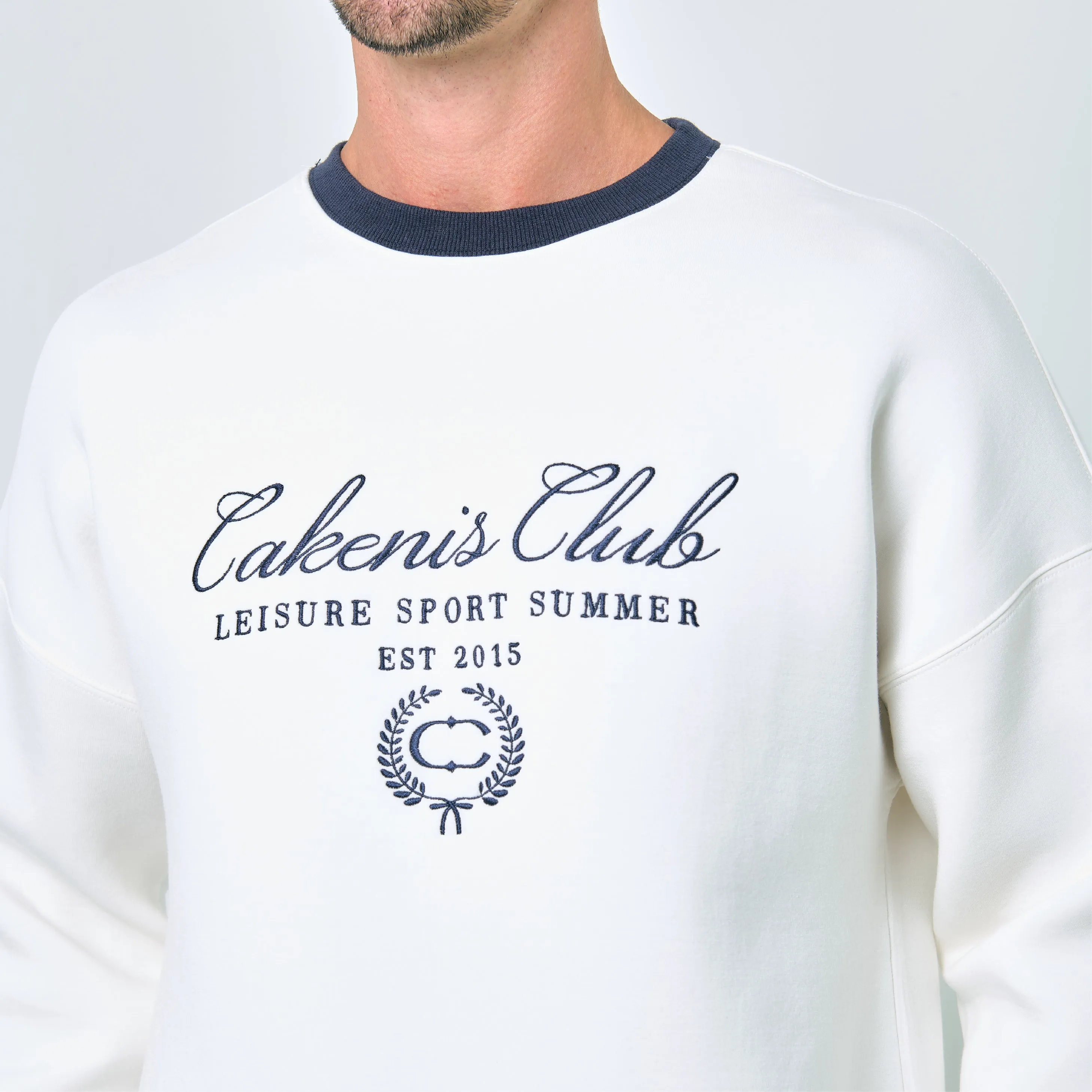 CAKENIS CLUB CLUBHOUSE UNISEX JUMPER IN WHITE