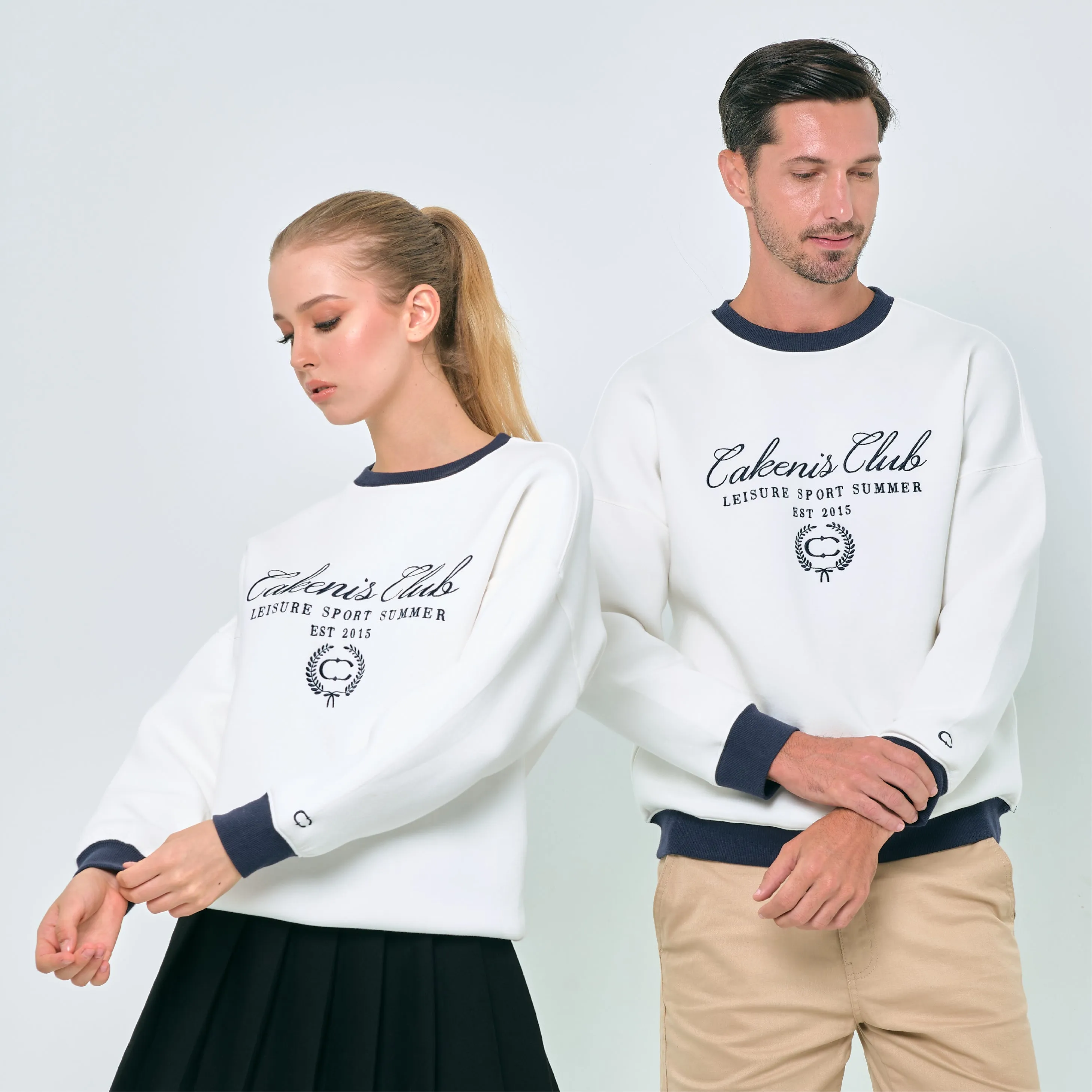 CAKENIS CLUB CLUBHOUSE UNISEX JUMPER IN WHITE