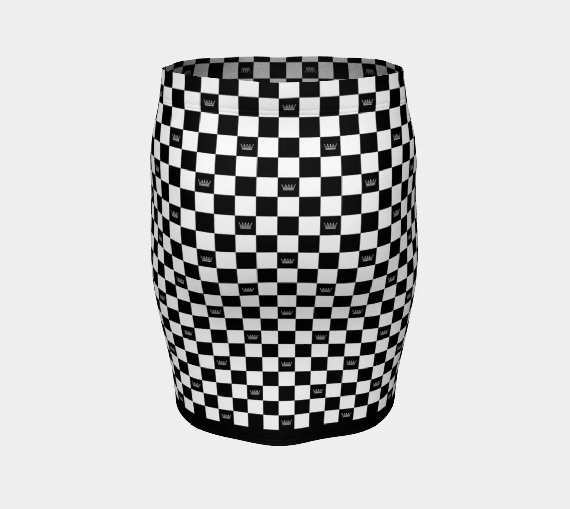 Chess Queen Fitted Skirt