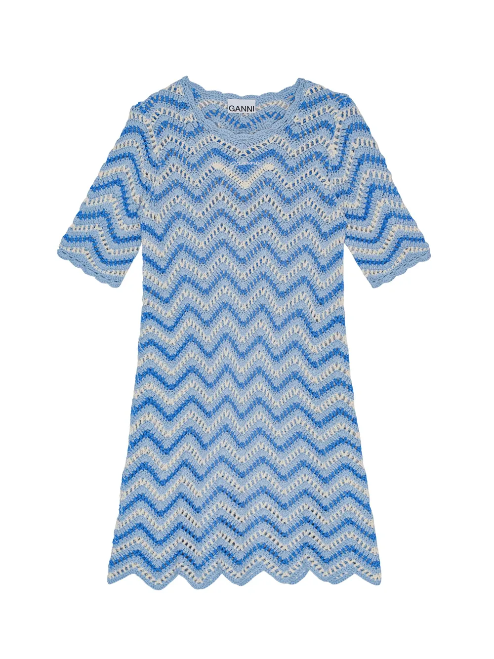 Cotton Crochet Mini Dress