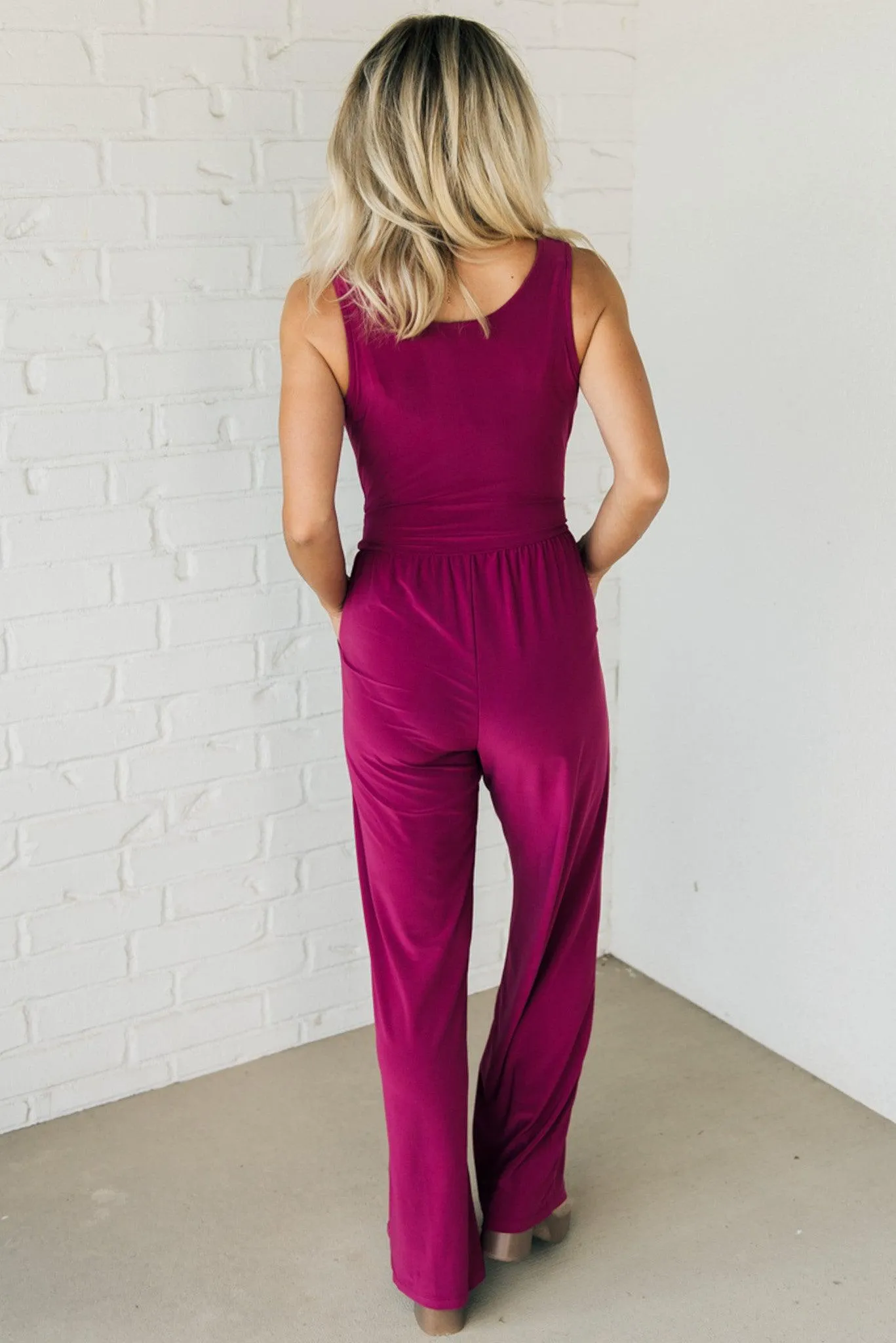 Crossover Wide Leg Jumpsuit