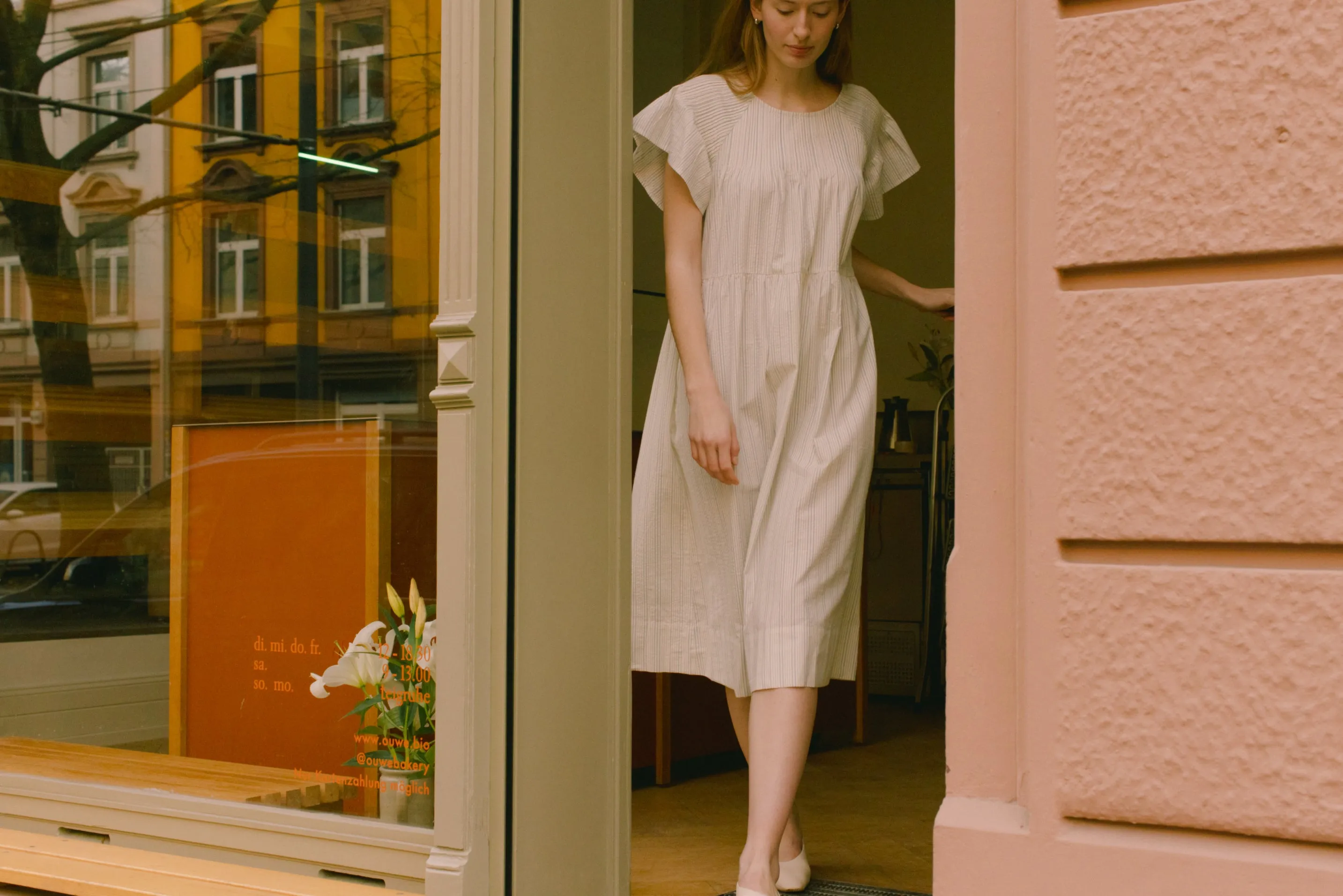Deli Dress -- Organic Cotton Seersucker