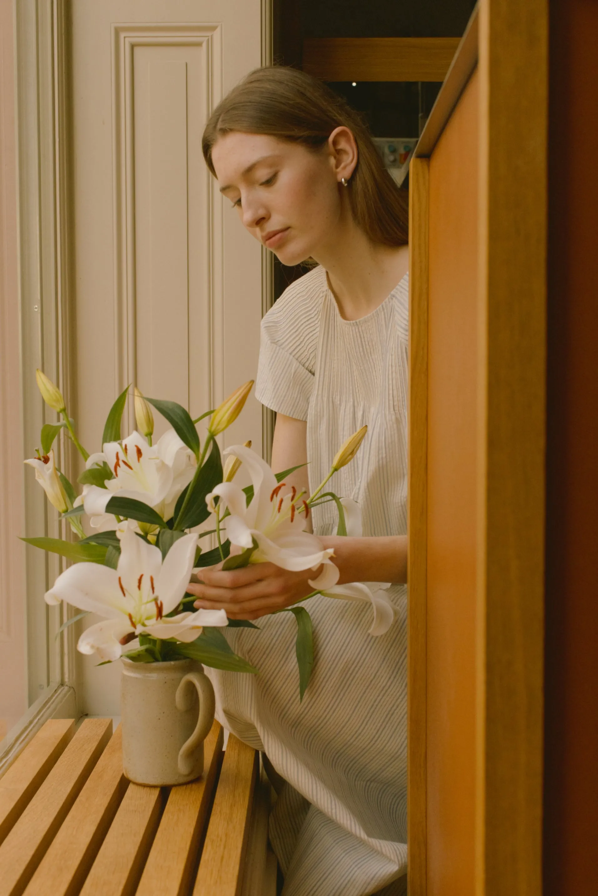 Deli Dress -- Organic Cotton Seersucker