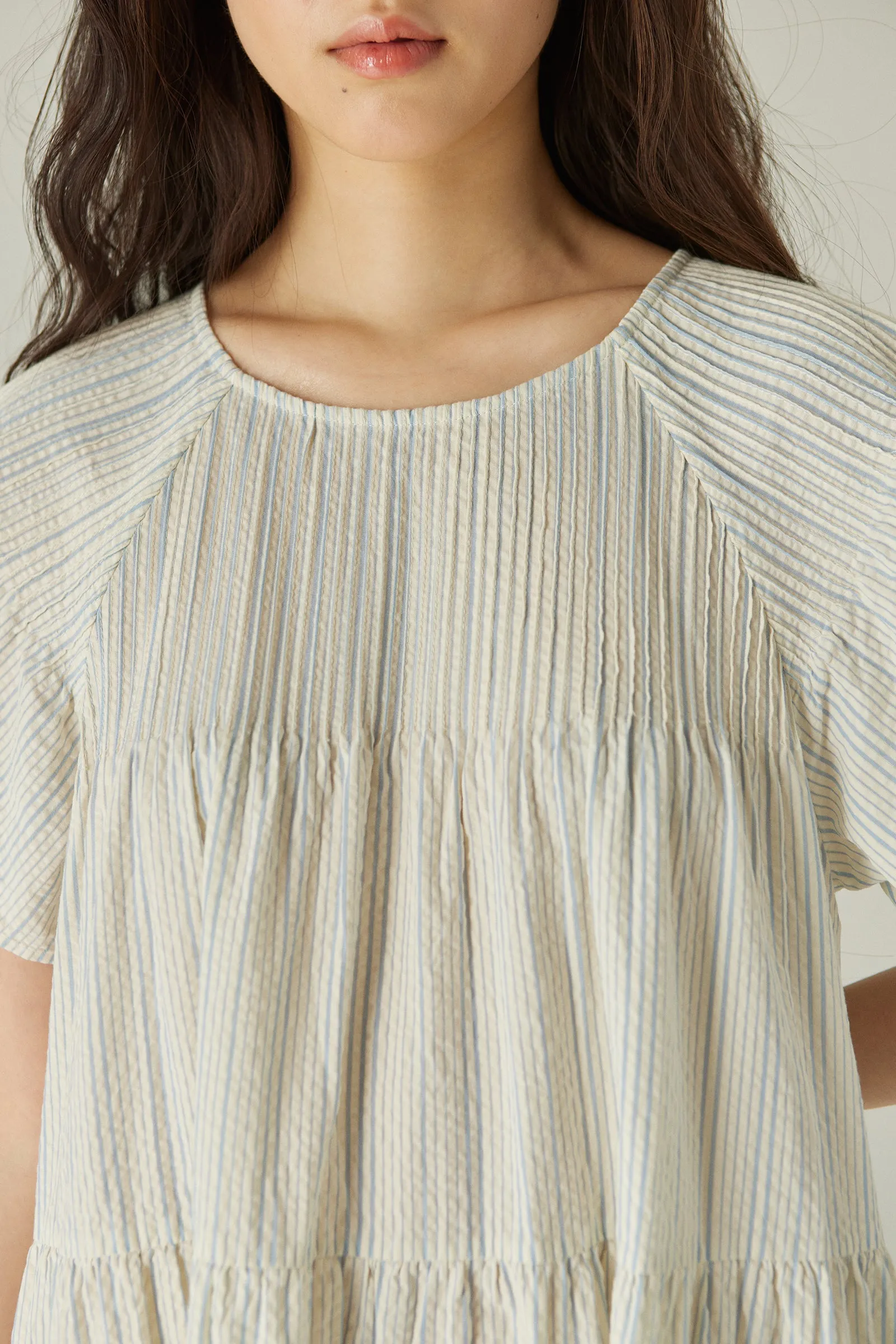 Deli Dress -- Organic Cotton Seersucker