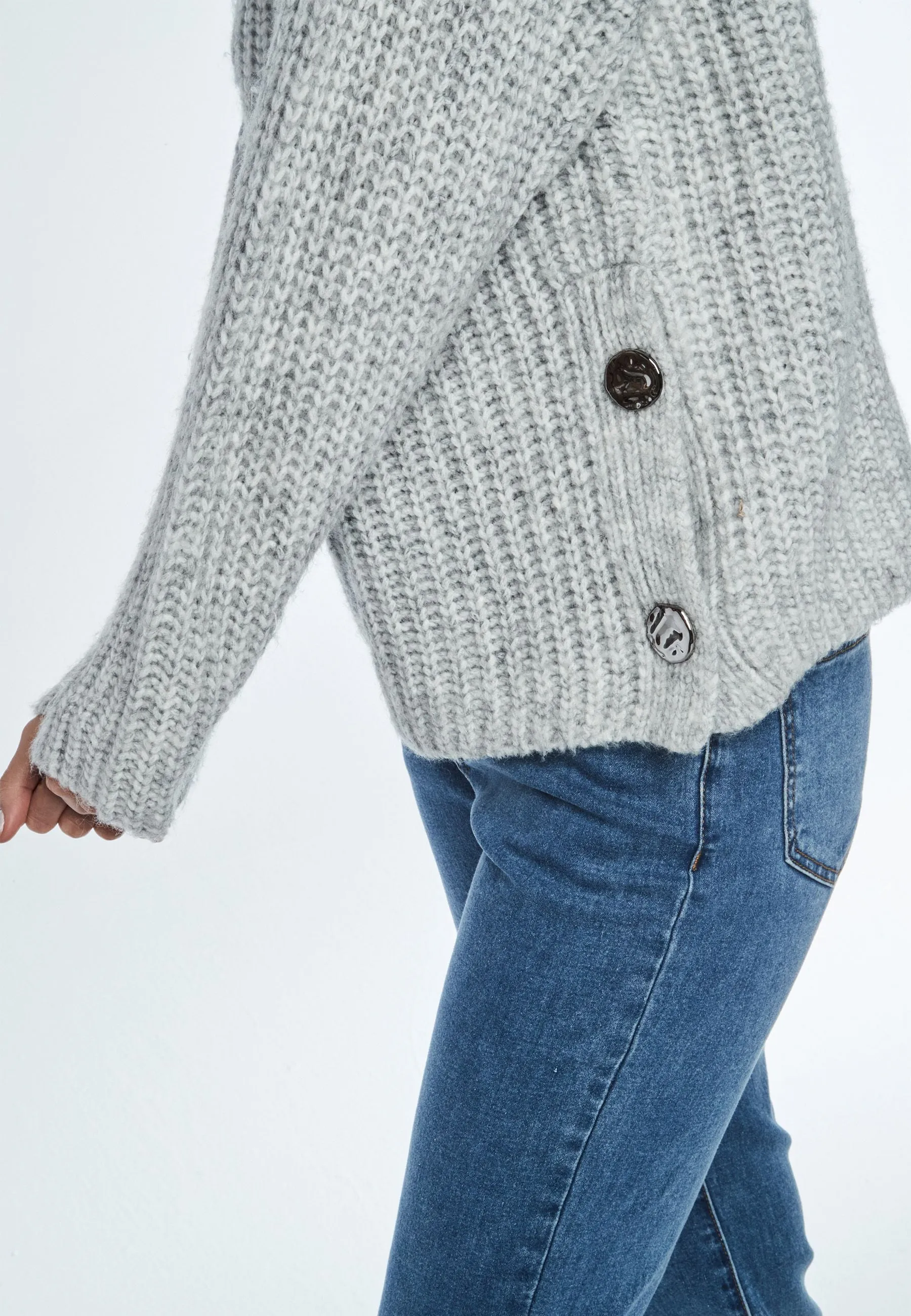 Dianna Jersey Jumper in Grey