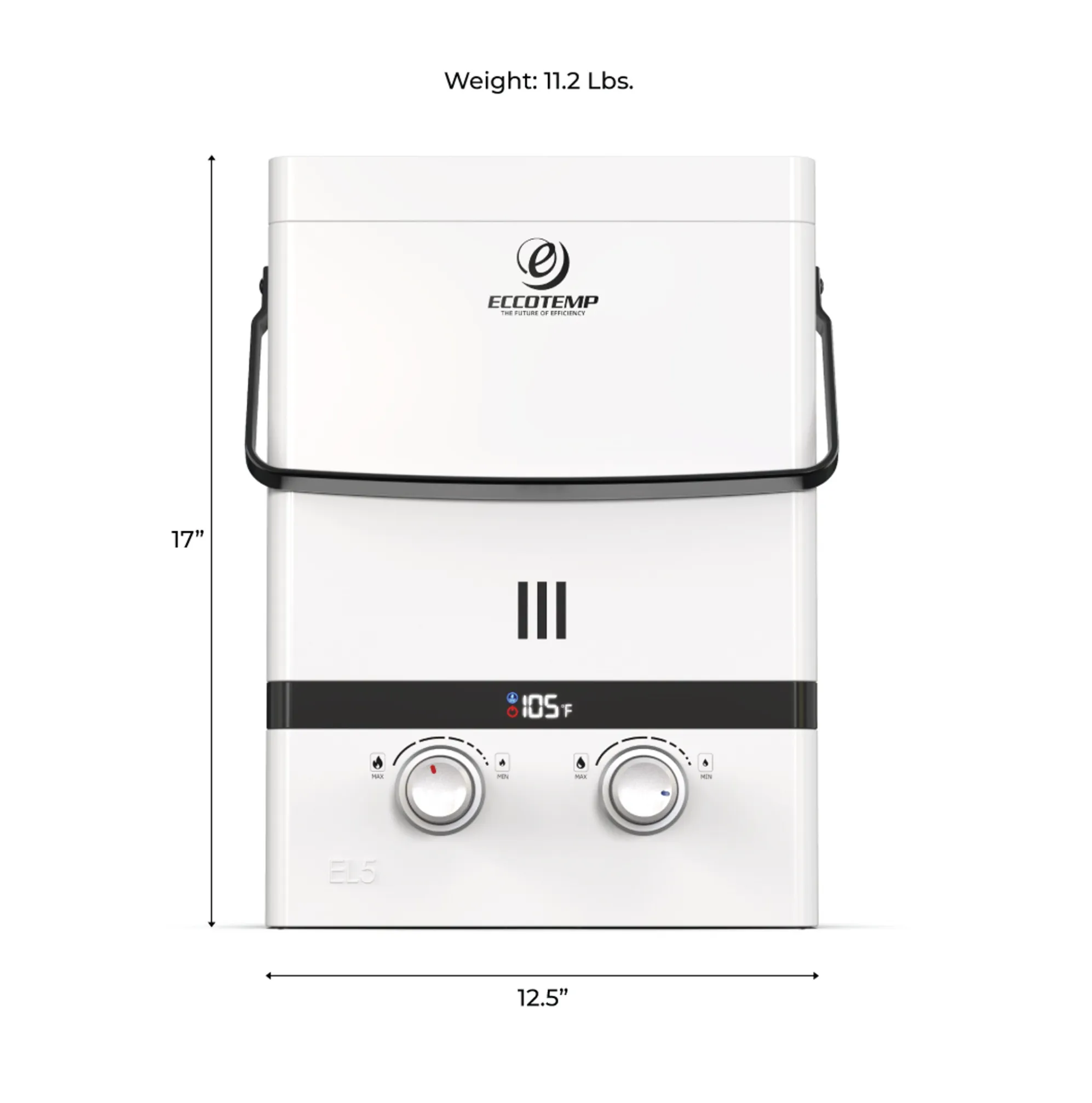 Eccotemp Luxe Portable Tankless Water Heater 1.5 GPM with EccoFlo Pump & Strainer Bundle