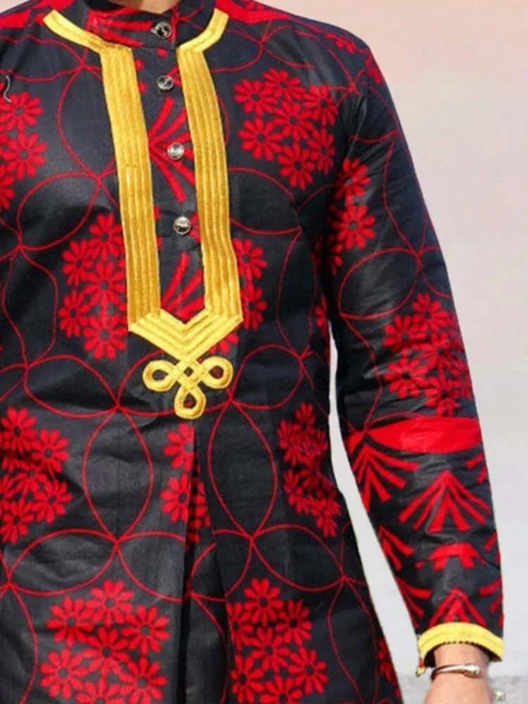 Ethnic Style Long Cardigan Tide Shirt