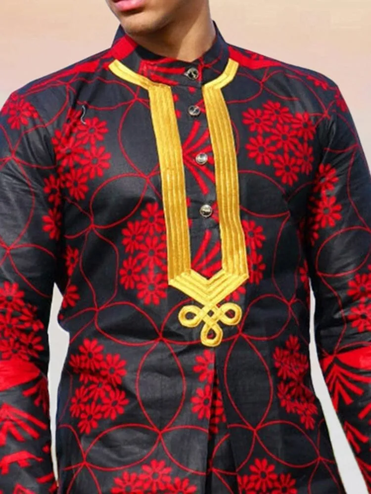 Ethnic Style Long Cardigan Tide Shirt