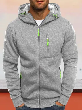 Fashion Fitness Sports Cardigan Zipper Hoodie