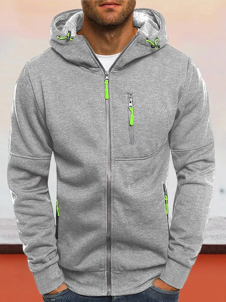 Fashion Fitness Sports Cardigan Zipper Hoodie