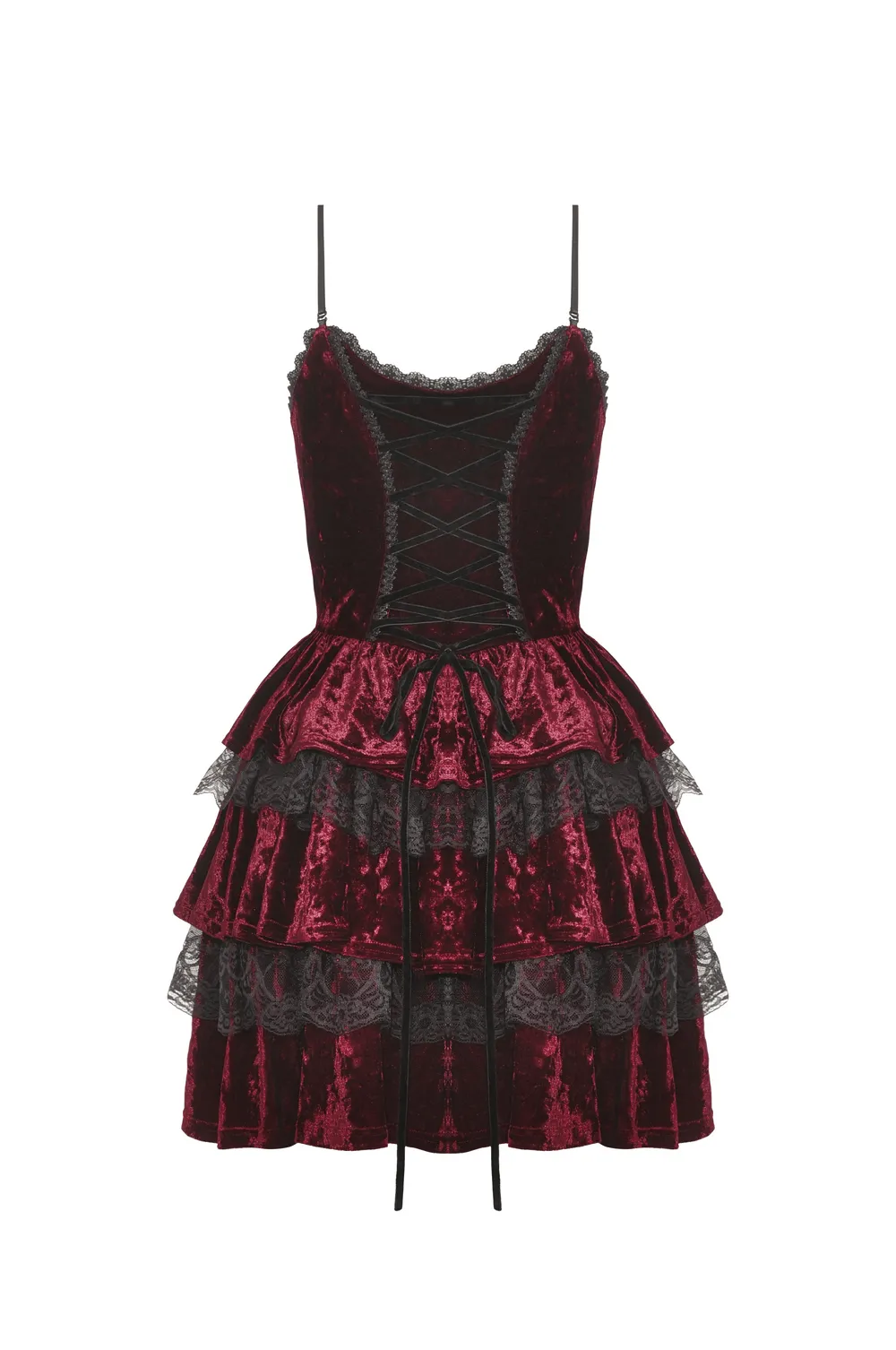 Gothic Layered Lace Dress - Elegant and Stylish