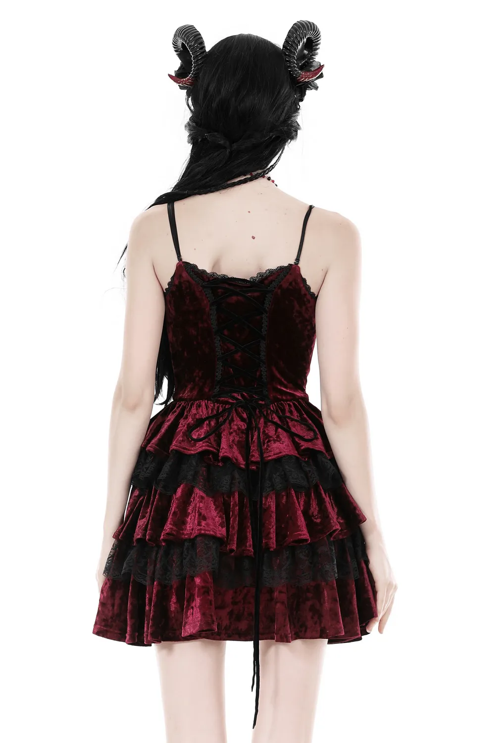 Gothic Layered Lace Dress - Elegant and Stylish