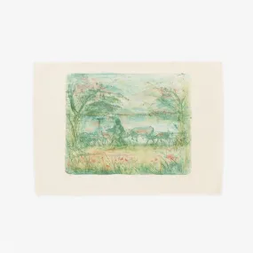 'Greek Farmer' Lithograph by Edna Hibel