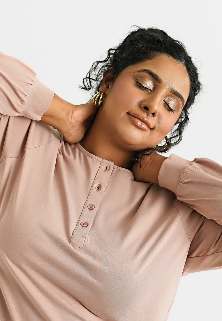 Hermosa EVERYDAY Henley Long Sleeve Tee (214202)