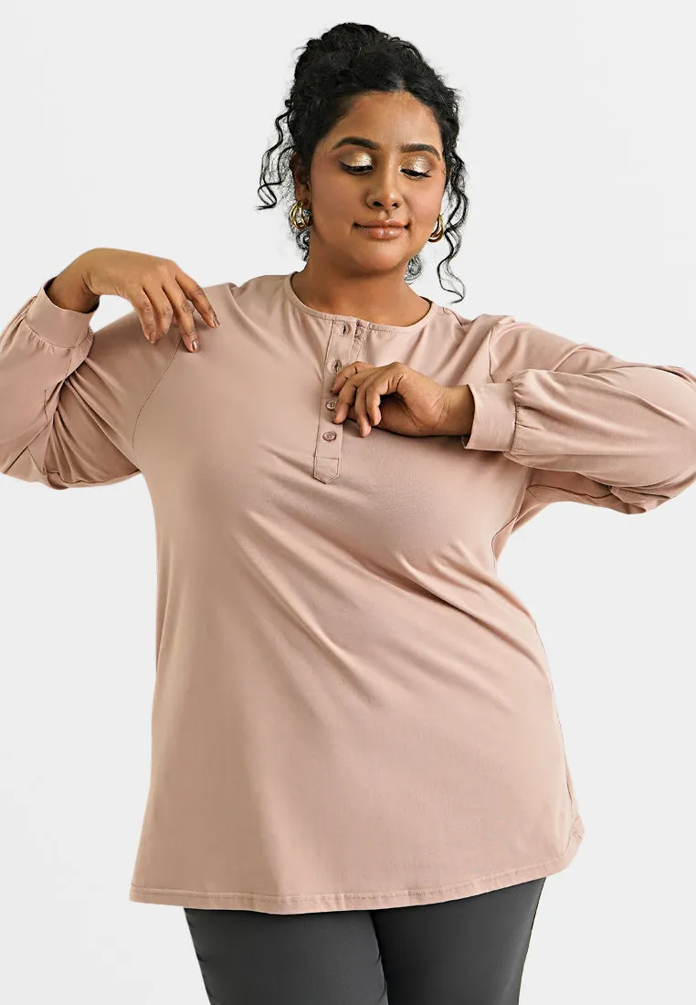 Hermosa EVERYDAY Henley Long Sleeve Tee (214202)