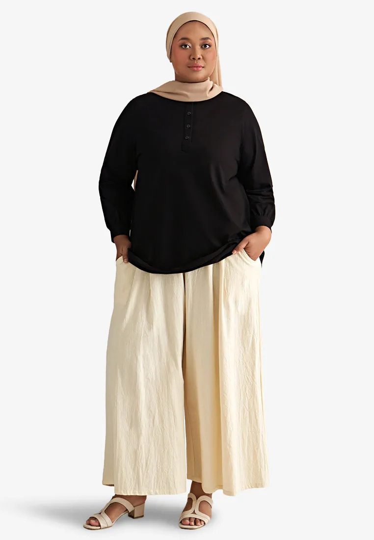 Hermosa EVERYDAY Henley Long Sleeve Tee (214202)
