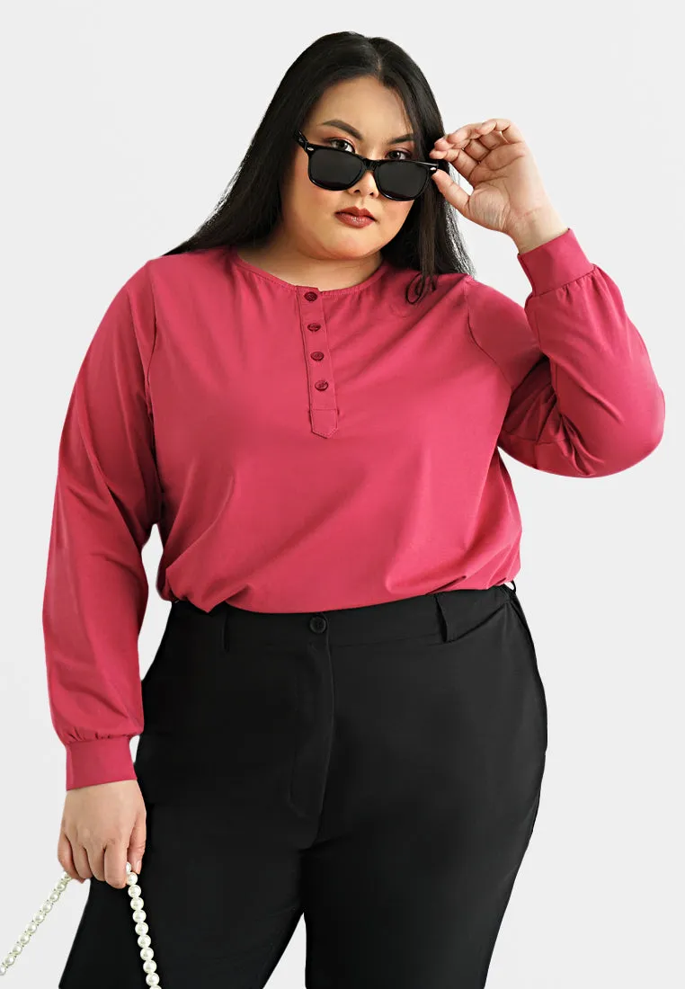 Hermosa EVERYDAY Henley Long Sleeve Tee (214202)