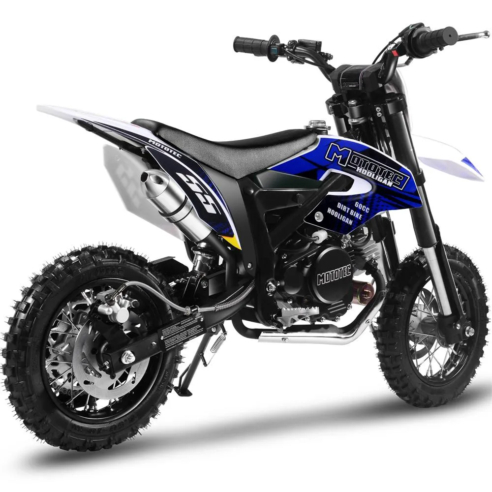 Hooligan 60cc Motocross Dirt Bike | MotoTec Kids | 4-Stroke Fully Automatic