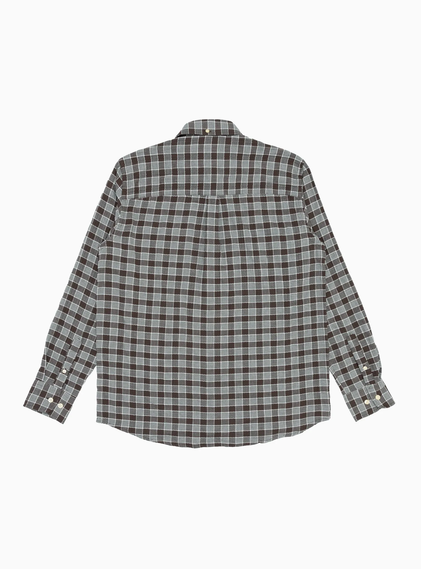 Hornet Seersucker Shirt Brown Check