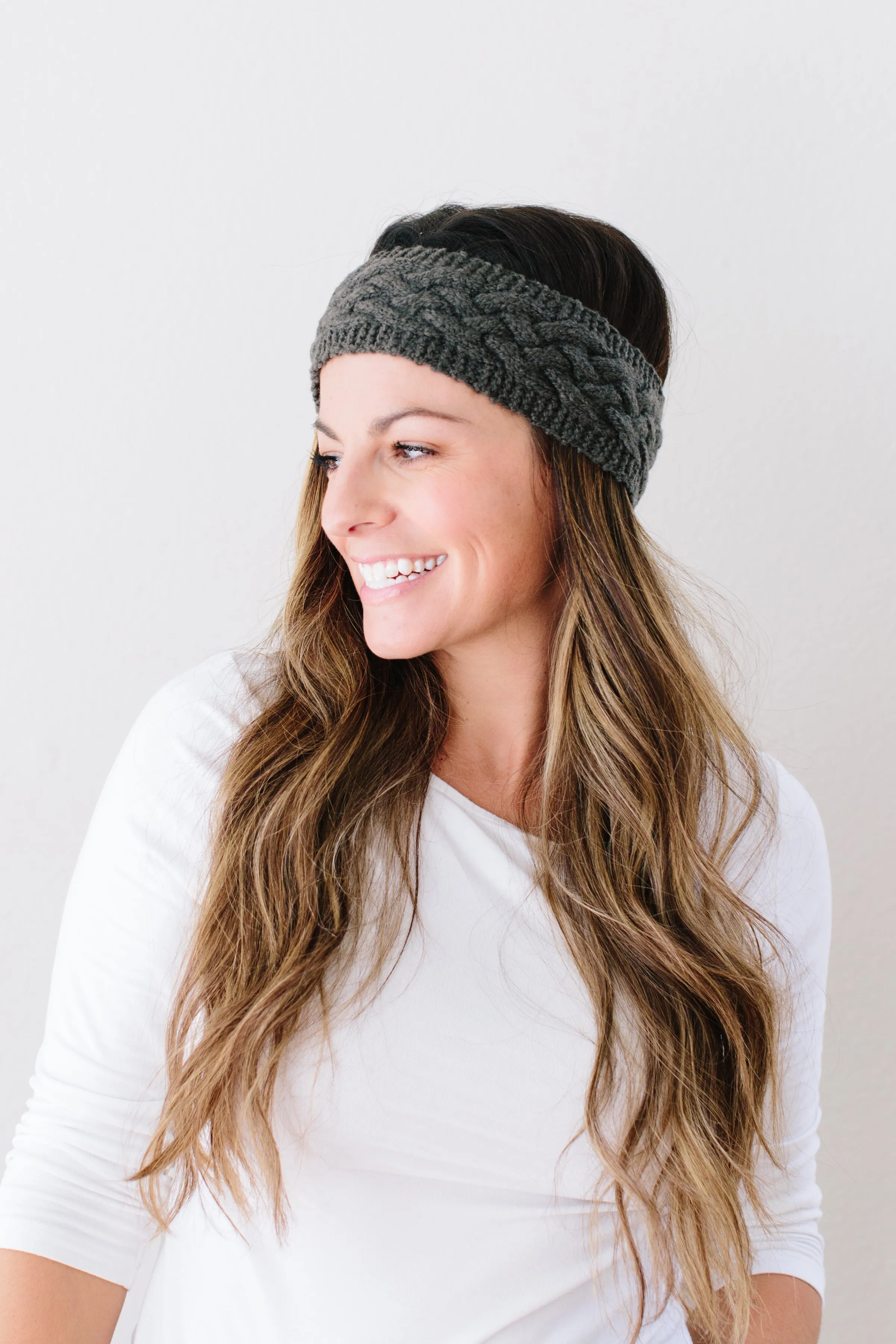 Josiane Cabled Headband in Organic Merino
