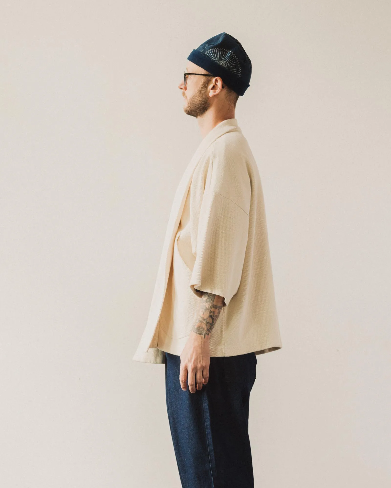 Kapital Baja Samu Unisex Cardigan, Natural