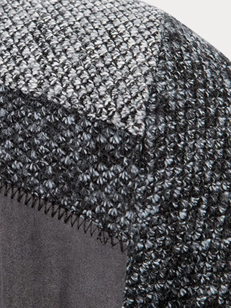 Knitted Cardigan Sweater with Zipper
