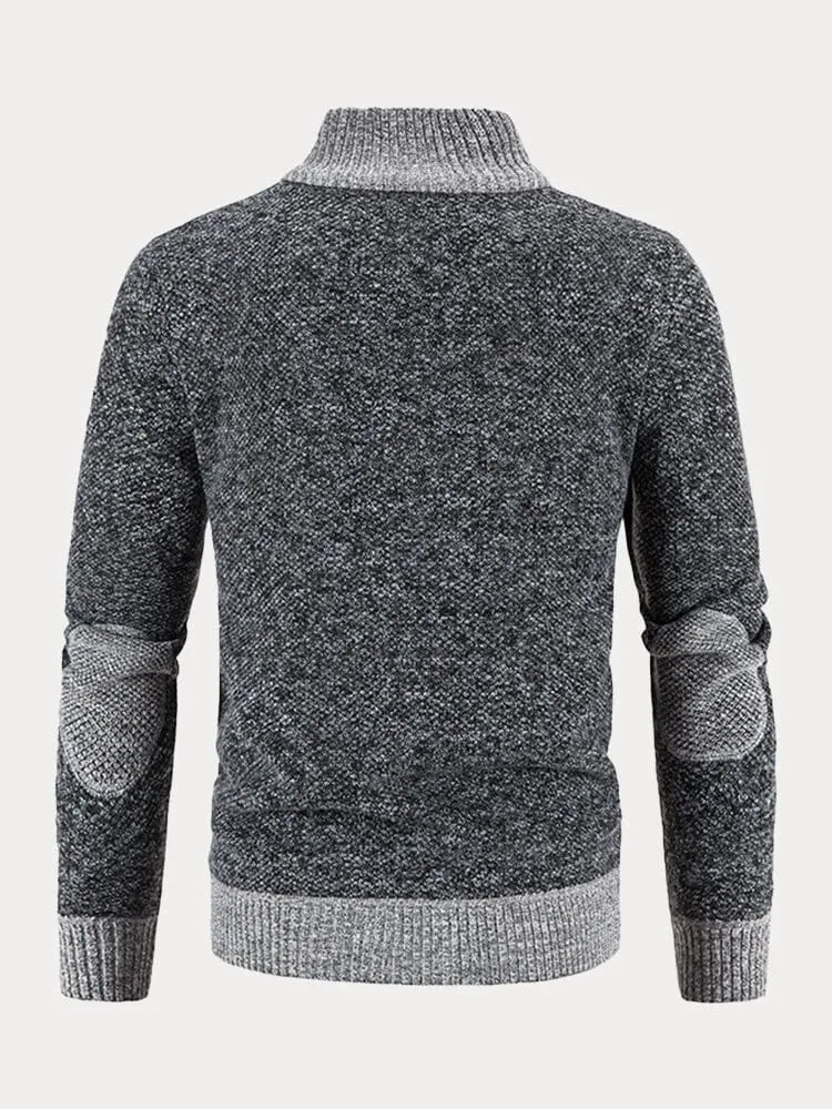 Knitted Cardigan Sweater with Zipper