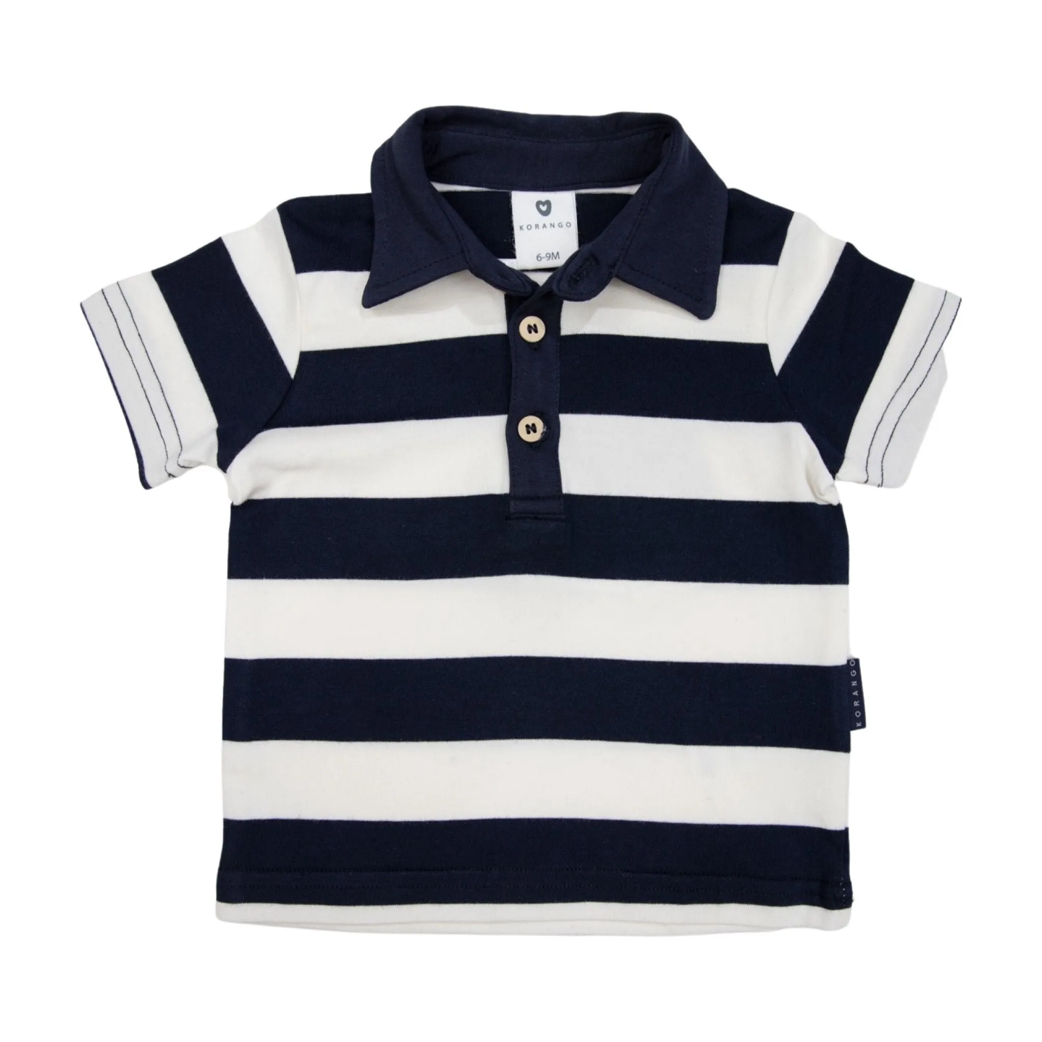 Korango - Bold Stripe Polo - Navy
