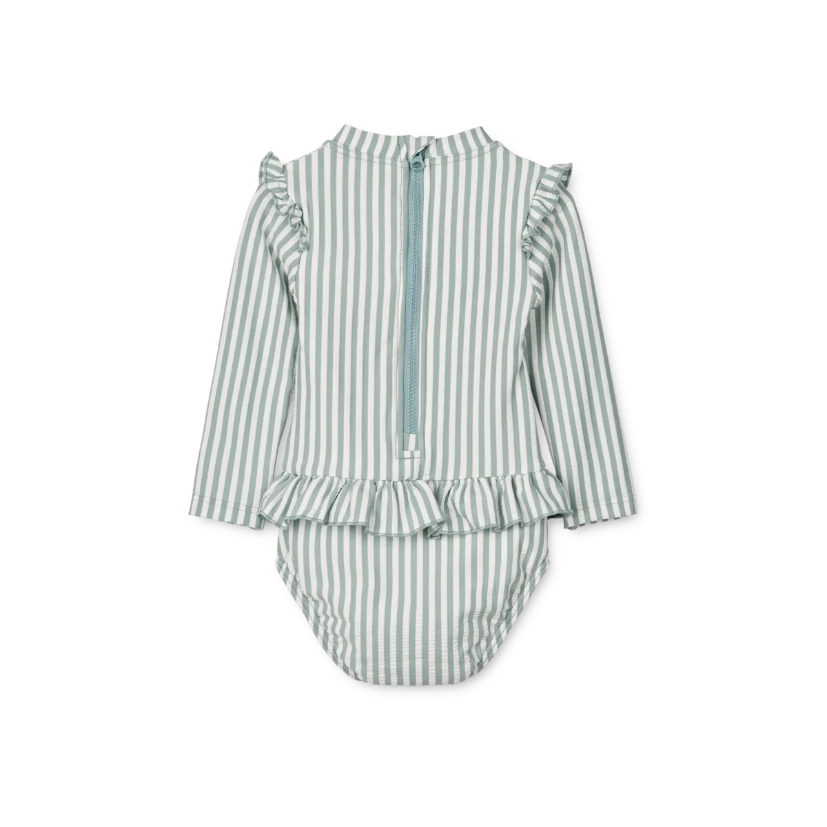 Liewood Sille Baby Seersucker SwimSuit | Y/D Stripe: Sea Blue/WhIte