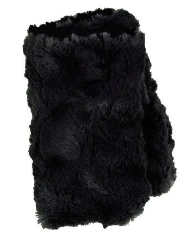 Men's Fingerless / Texting Gloves, Reversible - Luxury Faux Fur in Muddy Waters
