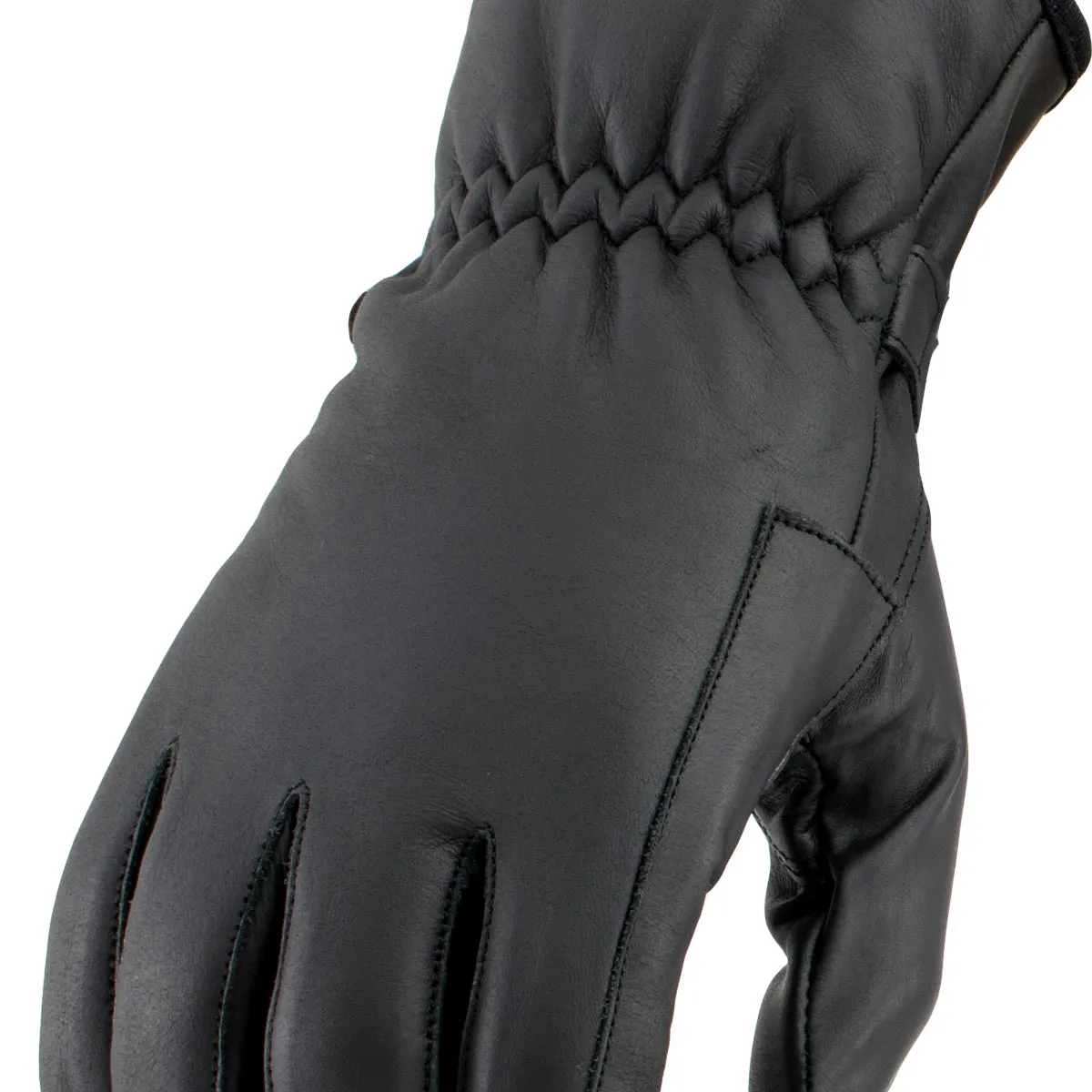 Milwaukee Leather SH736 Men's Black Textile Gauntlet Winter Gloves