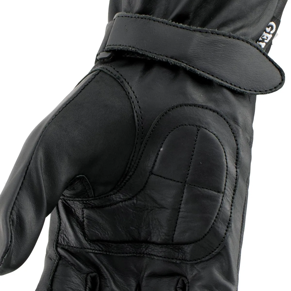 Milwaukee Leather SH736 Men's Black Textile Gauntlet Winter Gloves