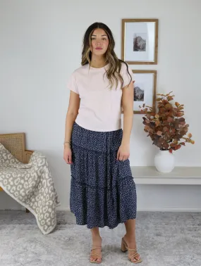Morgan Floral Print Midi Skirt