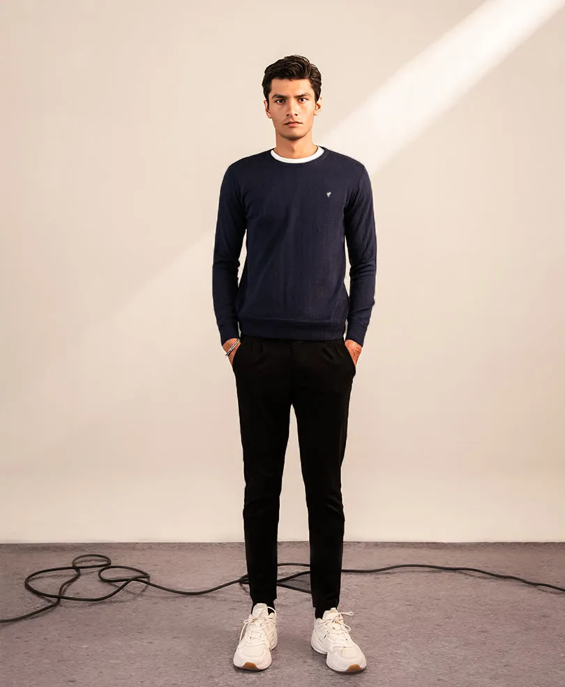 Navy Crew Neck Jumper Sweater