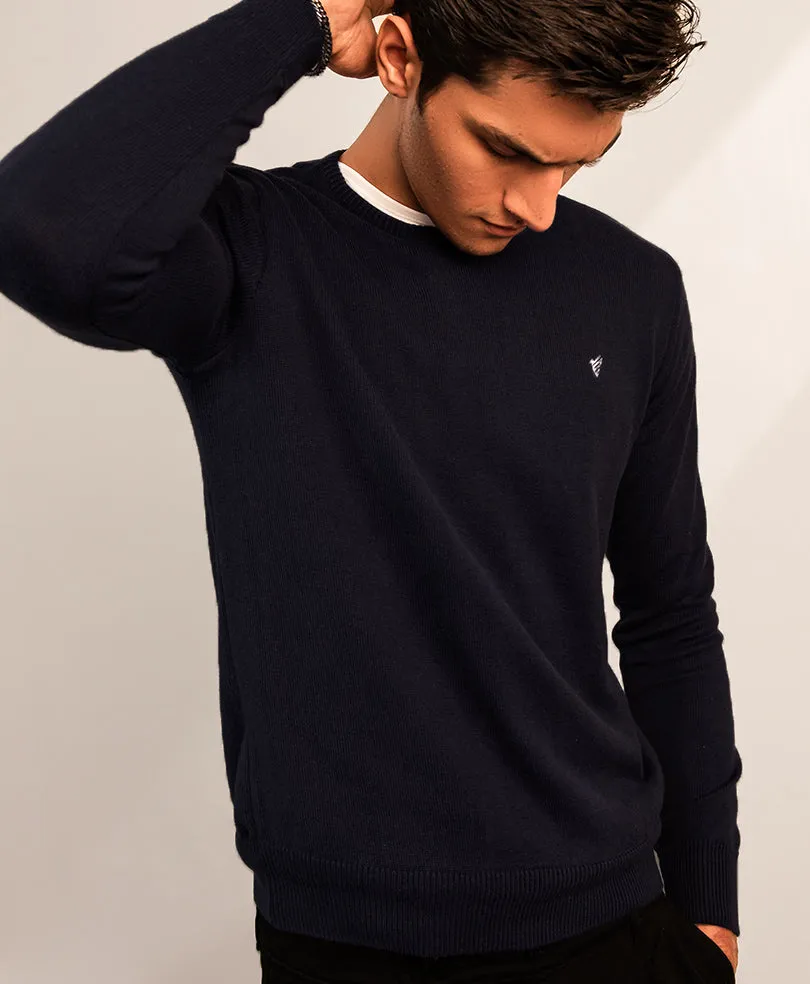 Navy Crew Neck Jumper Sweater